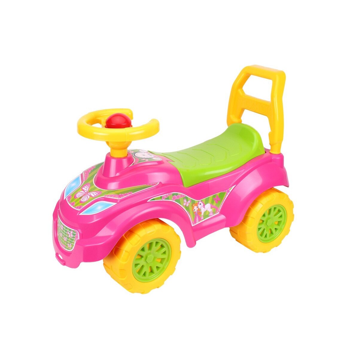 Masinuta fara pedale Flower Power Technok, 67 × 46 × 29 cm