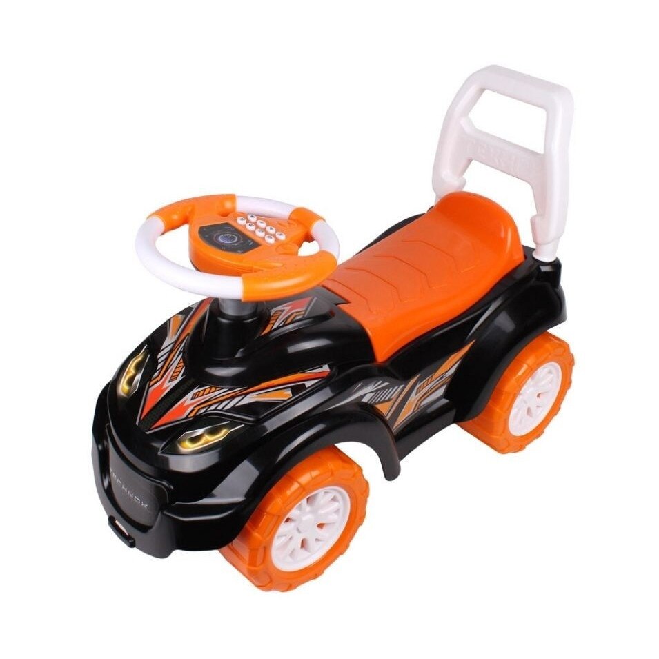 Masinuta muzicala neagra fara pedale Fulger, Technok, 67 х 29 х 46 cm