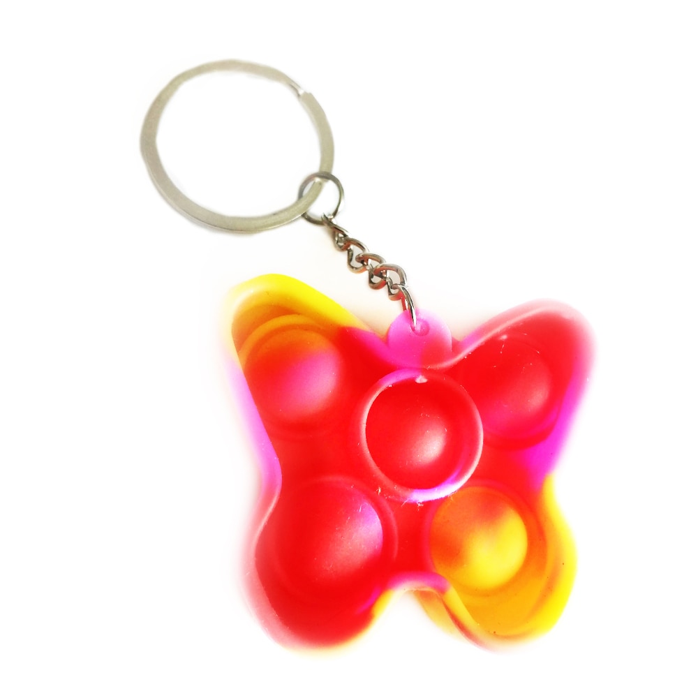 Breloc, Pop It Shape, Vison, multicolor Fluture