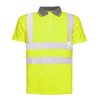 Tricou polo reflectorizant cu maneca scurta REF 201, culoare galben, marimea 4XL Tricou polo reflectorizant cu maneca scurta REF 201, culoare galben, marimea 4XL