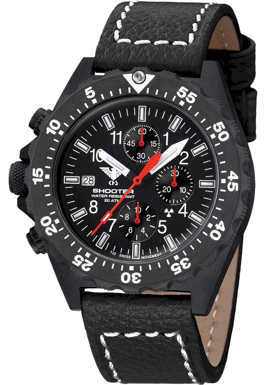 Ceas barbati, KHS, Analog, Negru/Alb