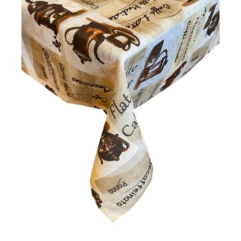 Fata de masa Sindy ,120 x 140 cm, imprimat, Coffee Fata de masa Sindy ,120 x 140 cm, imprimat, Coffee