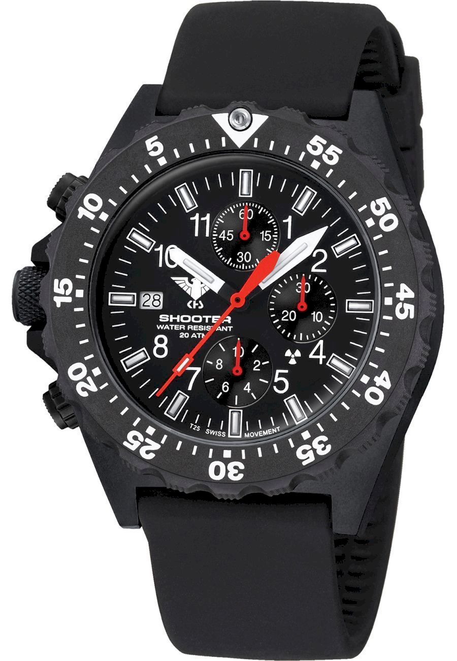 Ceas barbati, KHS, Analog, Negru/Alb