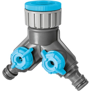 Distribuitor dublu Cellfast IDEAL, compatibil cu robinete de 3/4 ”- 1” Distribuitor dublu Cellfast IDEAL, compatibil cu robinete de 3/4 ”- 1”