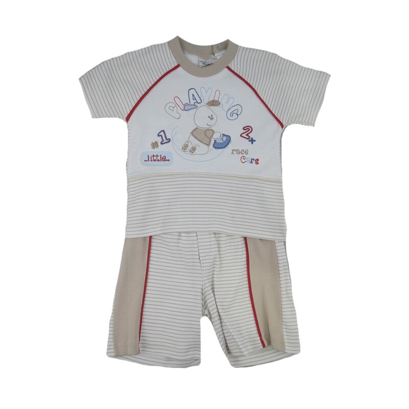 Compleu 2 piese de vara pentru baieti Chippi Chuppo 38-74M, Multicolor 74 cm