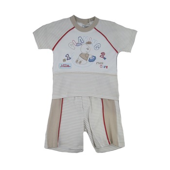 Compleu 2 piese de vara pentru baieti Chippi Chuppo 38-74M, Multicolor 74 cm Compleu 2 piese de vara pentru baieti Chippi Chuppo 38-74M, Multicolor 74 cm