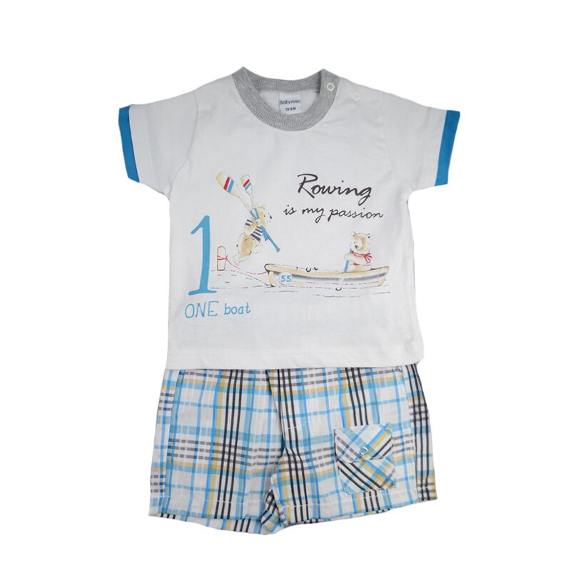 Compleu 2 piese de vara pentru baieti Baby Rose 60-74M, Multicolor 74 cm