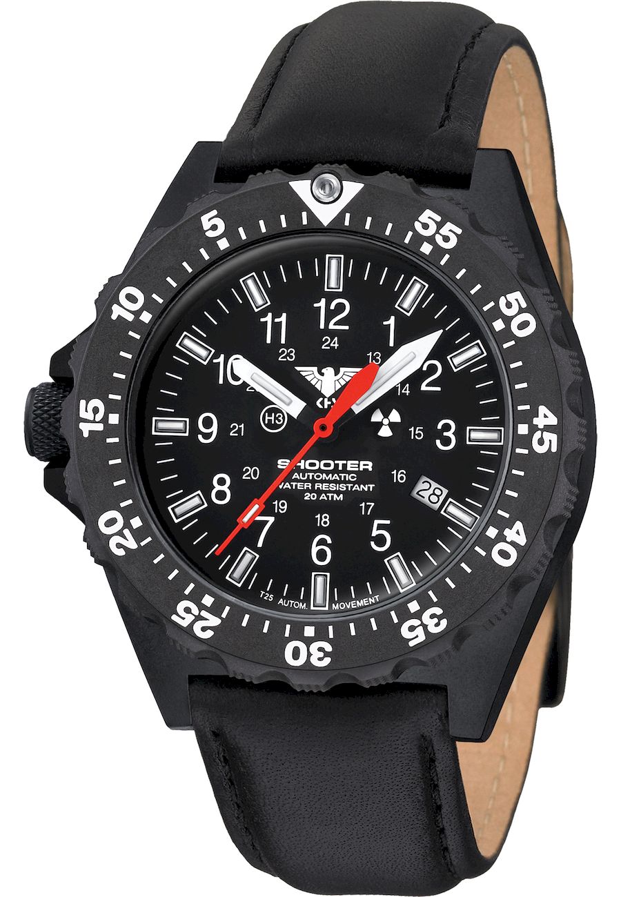 Ceas barbati, KHS, Analog, 51mm, Negru