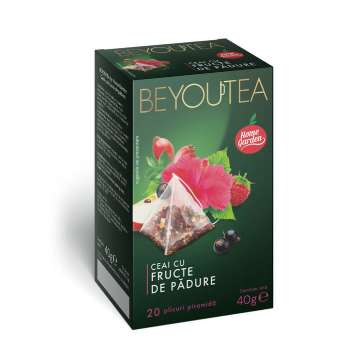 20 db BEYOUTEA bogyós tea, piramis filter, dobozban