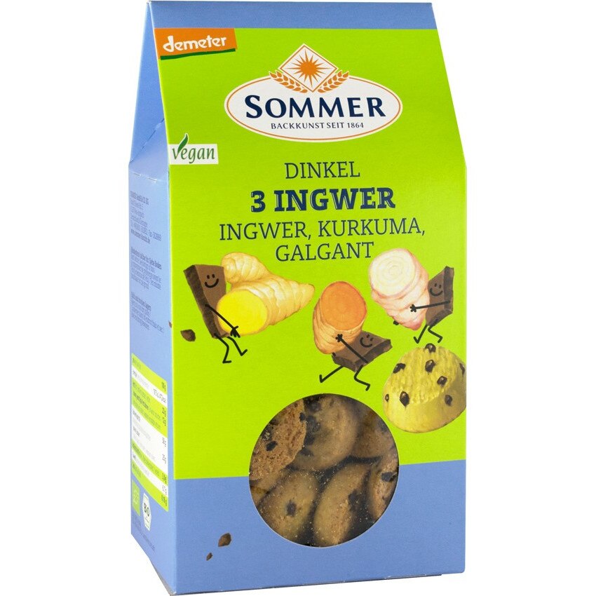 Biscuiti bio cu ghimbir, curcuma si galangal, 150g