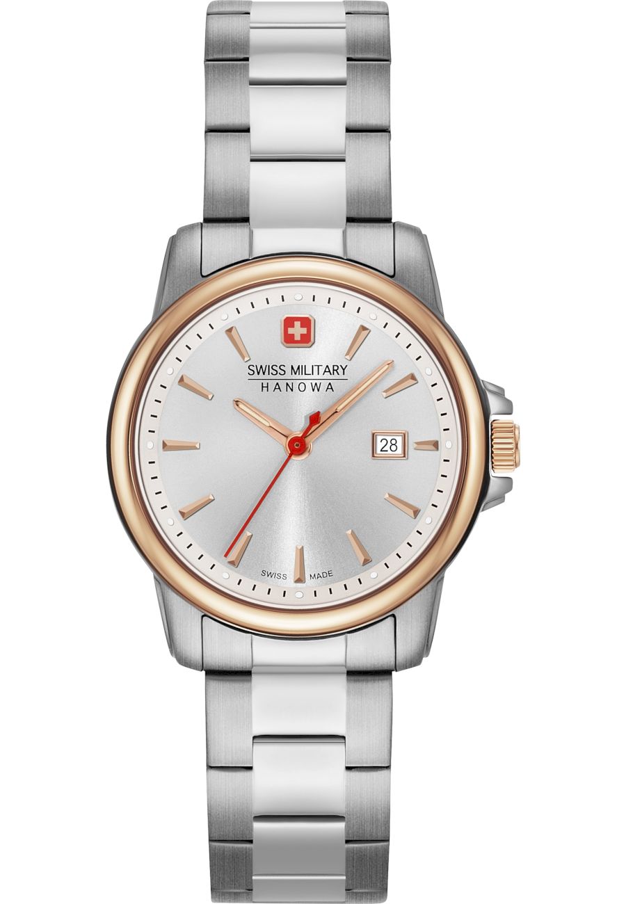 Ceas unisex Swiss Military HANOWA 06-7230.7.12.001, 5 ATM, Argintiu
