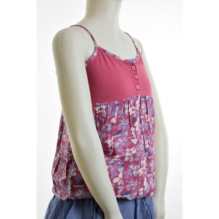 s. Oliver mov, imprimeu cu flori, top fetita alungit, Rosu