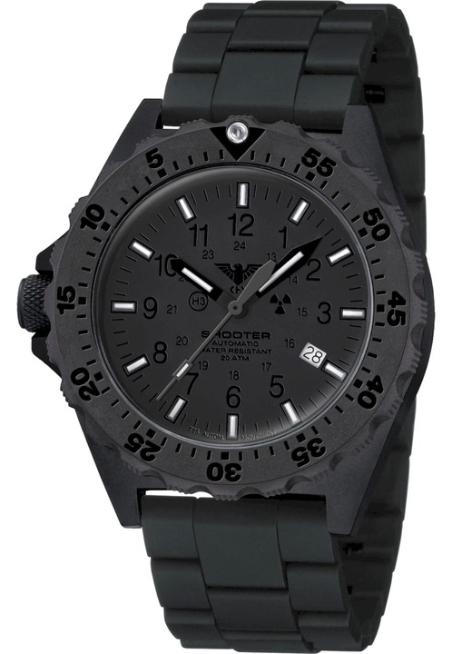 Ceas barbati, KHS, Analog, Otel inoxidabil, Negru