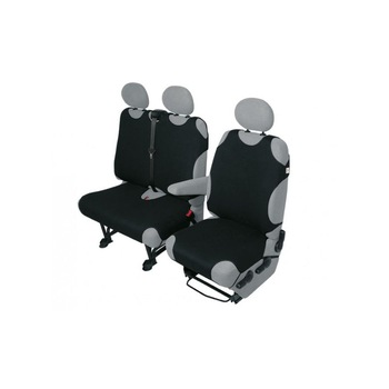 Set huse scaune auto Kegel-Błażusiak, tip maieu, pentru microbuz/Van 2+1 locuri, negru, 3 buc Set huse scaune auto Kegel-Błażusiak, tip maieu, pentru microbuz/Van 2+1 locuri, negru, 3 buc