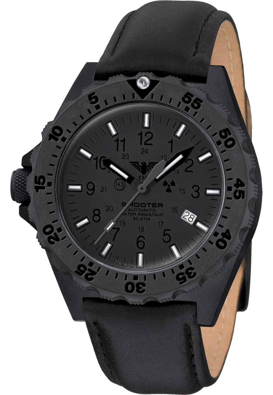 Ceas barbati, KHS, Analog, Piele, Negru