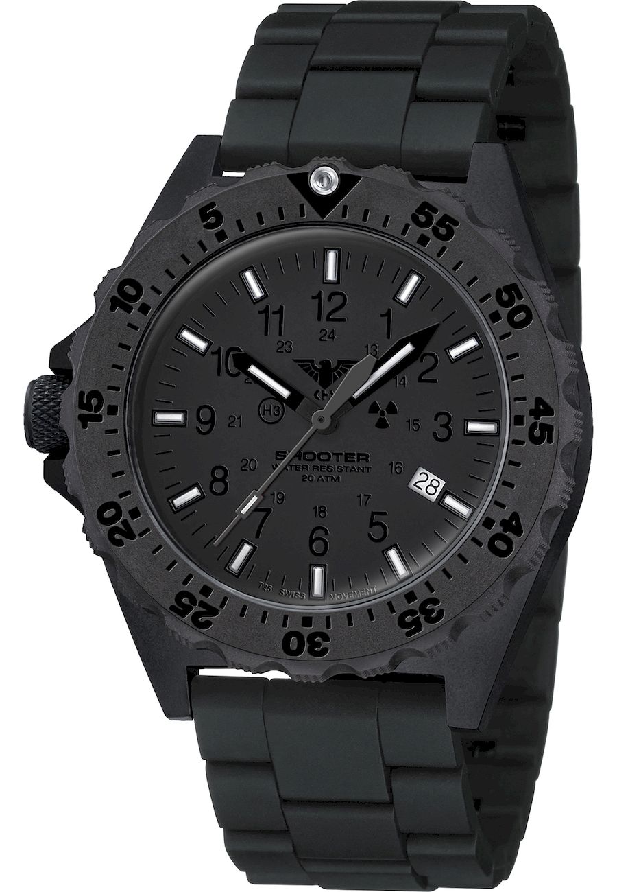 Ceas barbati, KHS, Analog, 51mm, Negru