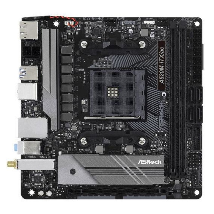 Placa de baza ASROCK A520M-ITX/ac AMD A520 AM4 Mini ITX