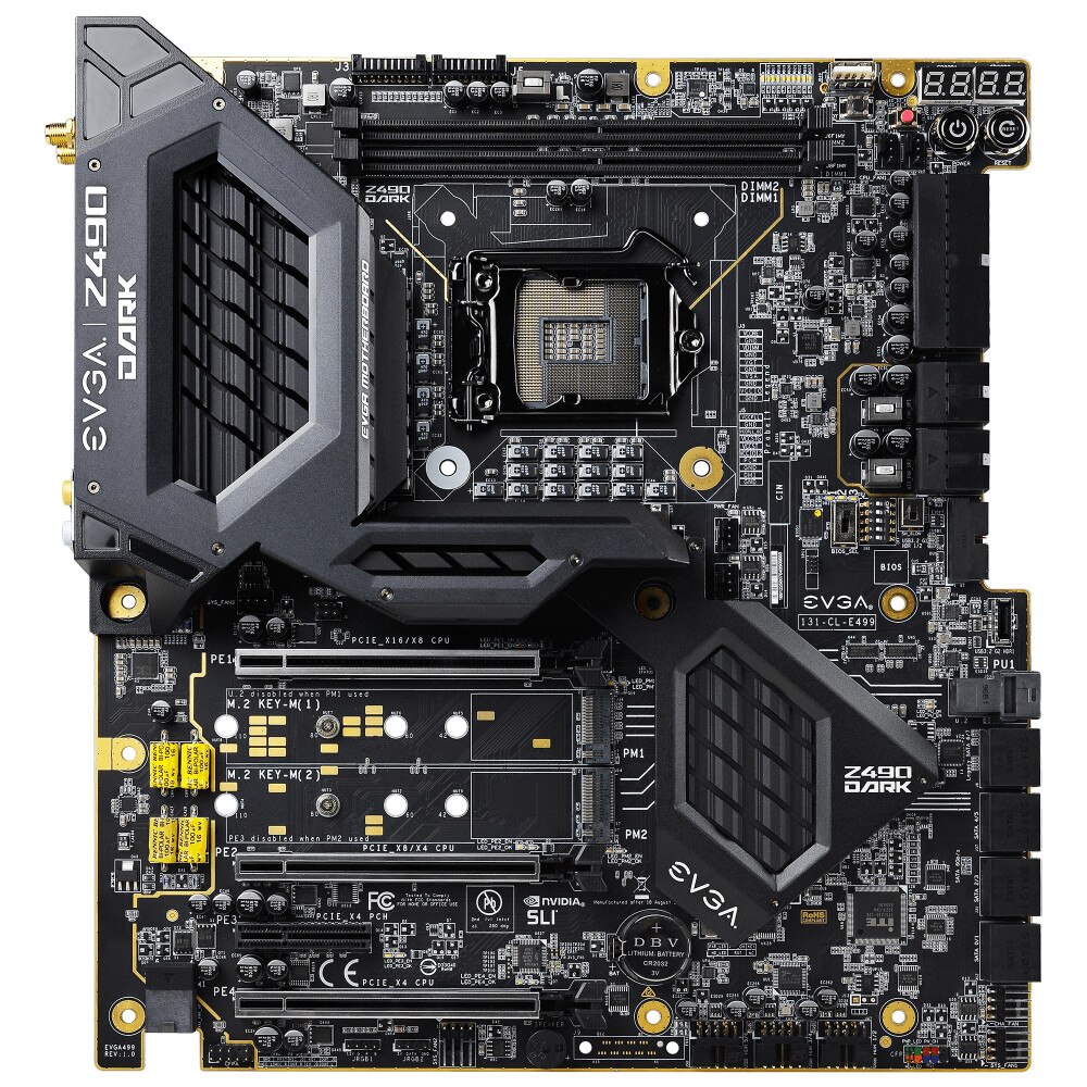 Placa de baza EVGA Z490 DARK K|NGP|N Edition (WI-FI 6/BT 5.0), E-ATX, socket 1200, 2.5G Lan