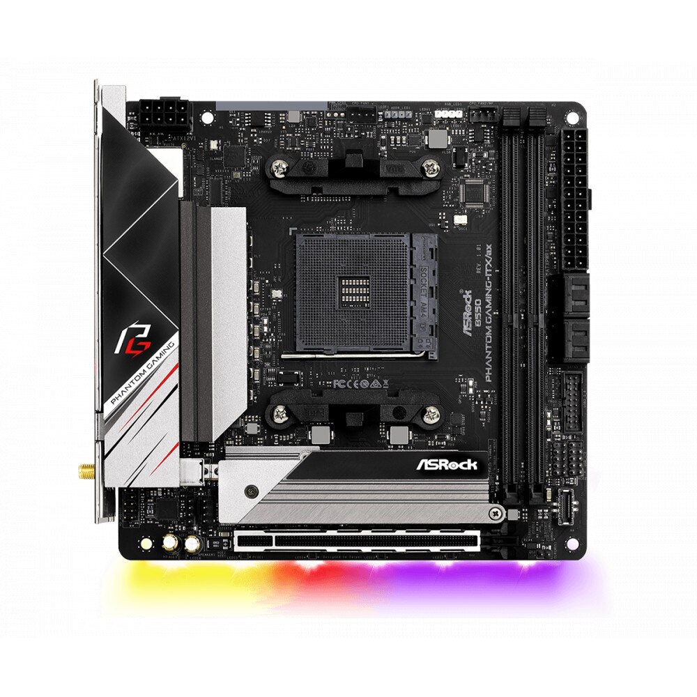 Placa de baza ASRock B550 Phantom Gaming-ITX/ax, AM4, Polychrome RGB