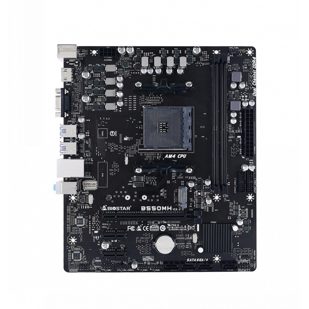 Placa de baza BIOSTAR B550MH, AMD, socket AM4, Ver 6.0