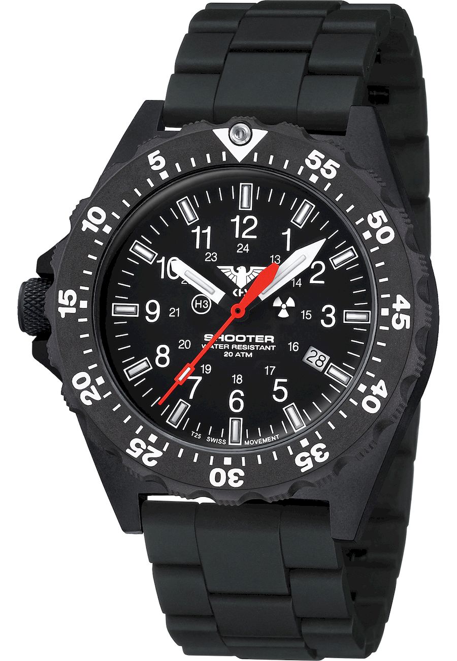 Ceas barbati, KHS, Analog, 51mm, Negru