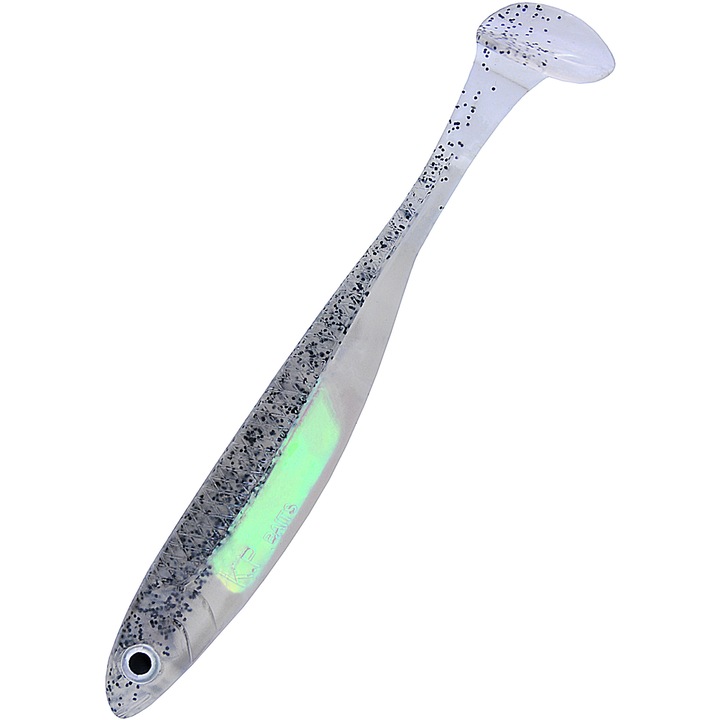 Set 5 buc Shad KP Flash Shad 11.5cm, culoare White/Black