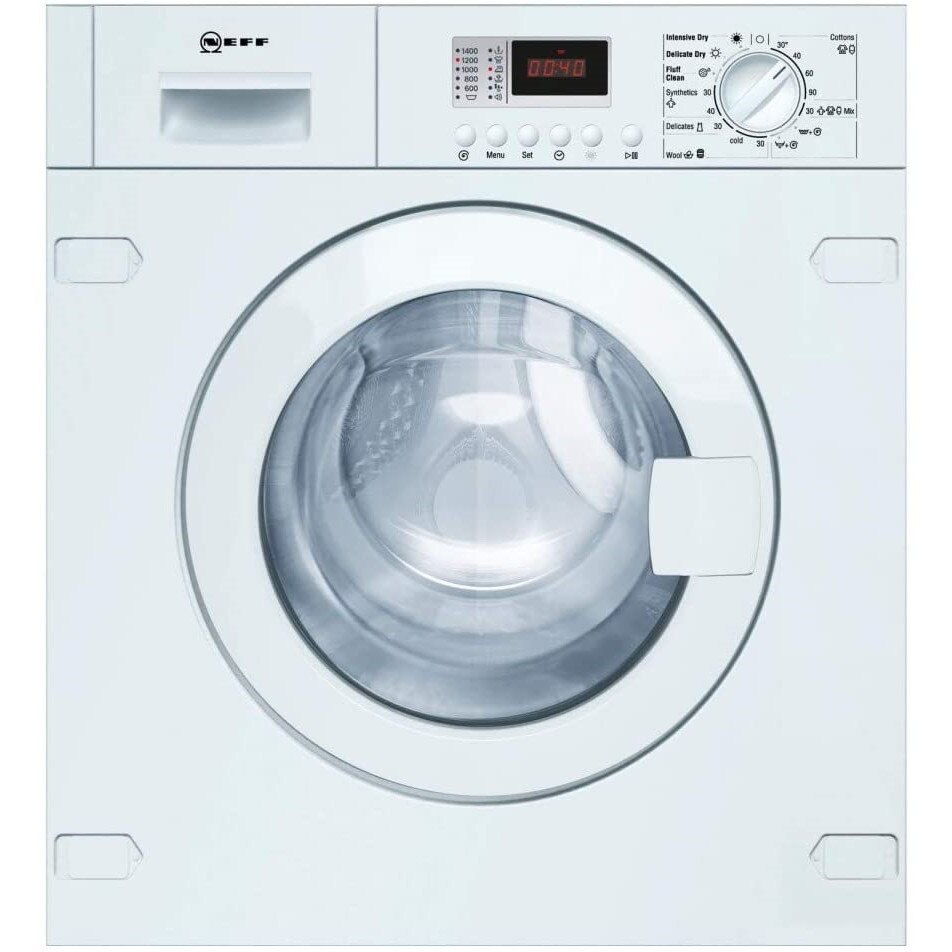 Masina de spalat rufe incorporabila cu uscator NEFF V6540X2EU, 7/4 kg, 1400rpm, Clasa E, Alb