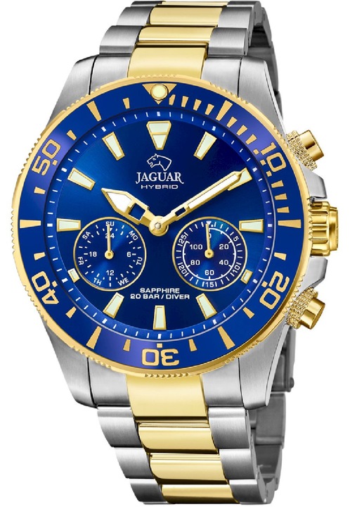 Férfi analóg óra, Jaguar, J889/1, 20 ATM, Multicolor