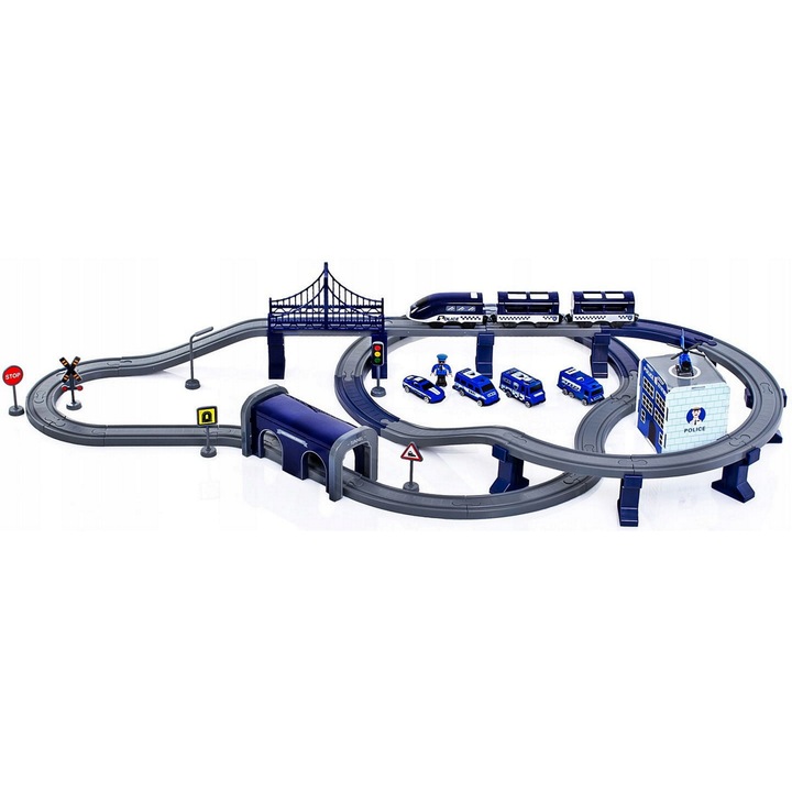 Детско влакче idealStore, Електрическо, 92 елемента, 27 релсови секции, Интерактивно