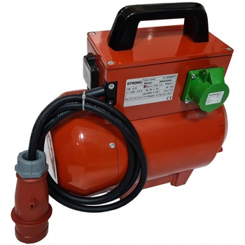 Convertizor electric Strong SK18T, alimentare 400V, putere 1,8kVA, curent debitat 24,7A, 2 prize Convertizor electric Strong SK18T, alimentare 400V, putere 1,8kVA, curent debitat 24,7A, 2 prize