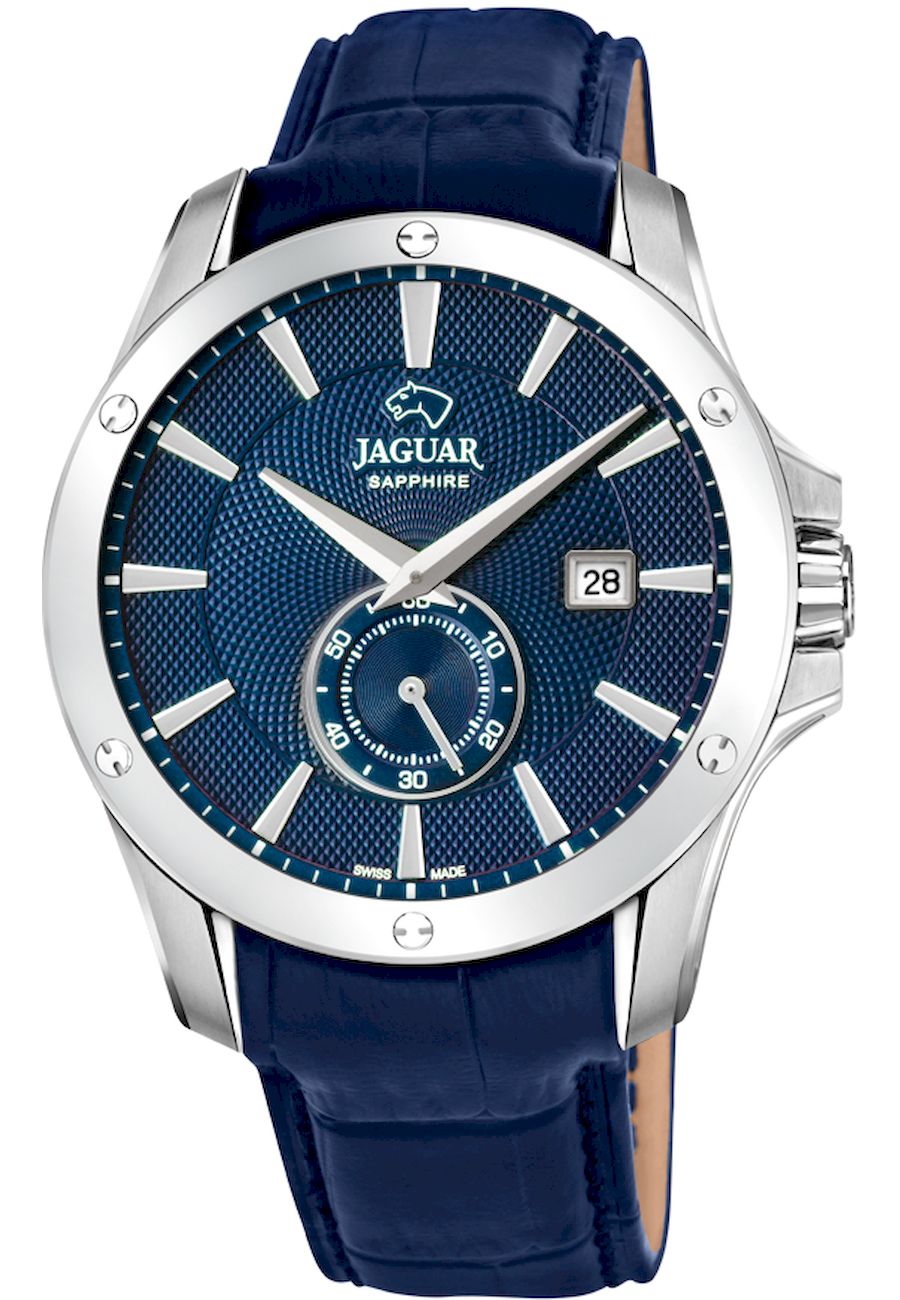 Ceas analogic barbatesc, Jaguar, J878/2, 36 mm, Albastru/Argintiu