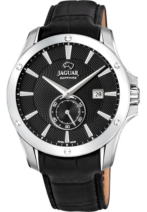 Férfi analóg óra, Jaguar, J878 / 4, 36 mm, fekete / ezüst