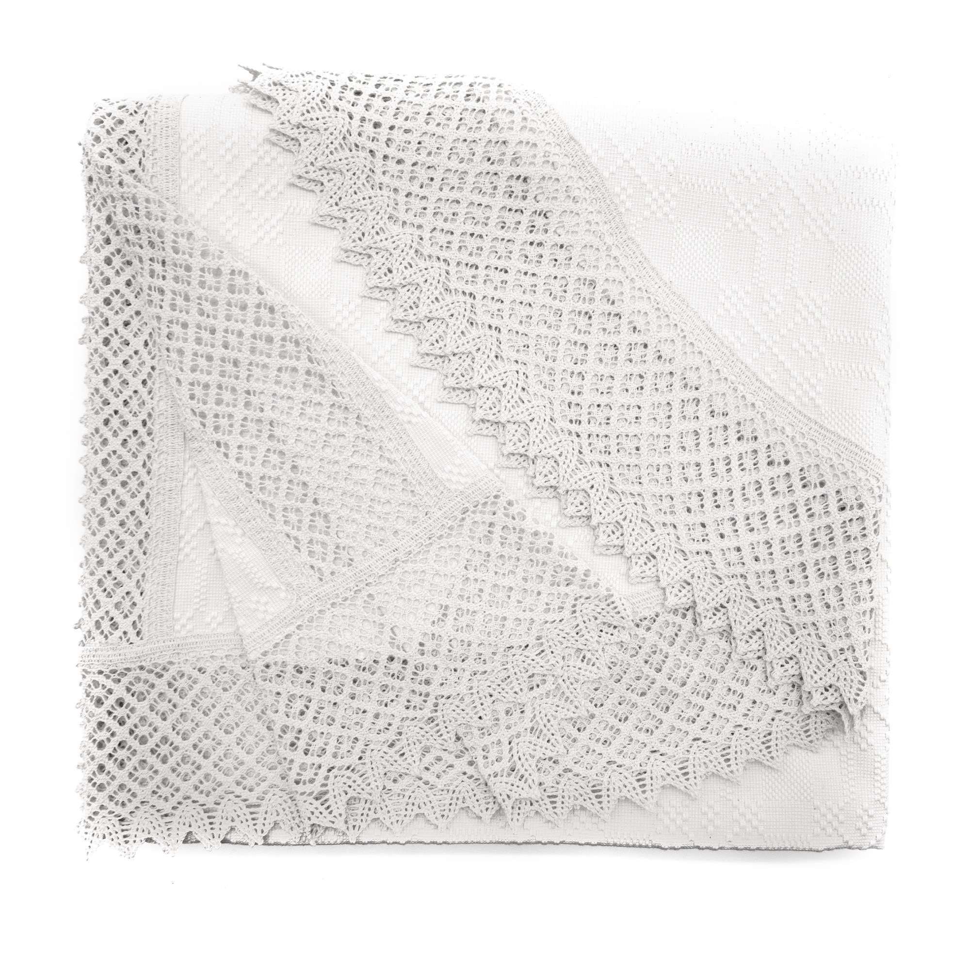 Fata de masa traditionala, alba, 300x160 cm, ovala