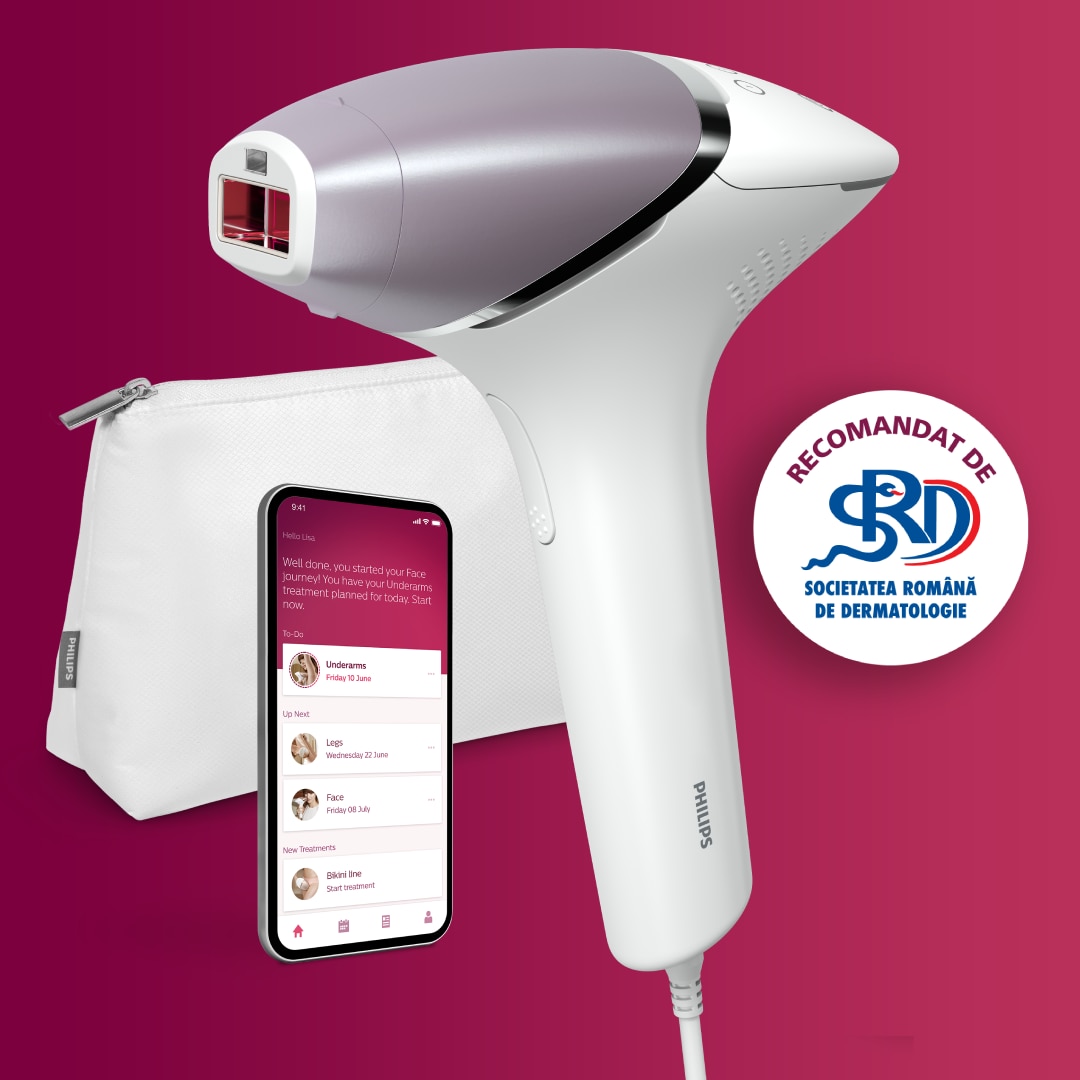 Epilator IPL Philips Lumea Seria 8000 BRI947/00, Senzor Smartskin