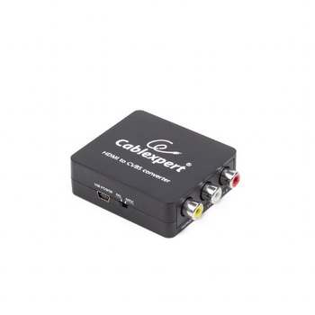 Adaptor video Gembird, HDMI mama la Composite video si audio L/R mama x 2, rezolutie maxima Full HD 1920 x 1080 la 60Hz, Negru Adaptor video Gembird, HDMI mama la Composite video si audio L/R mama x 2, rezolutie maxima Full HD 1920 x 1080 la 60Hz, Negru