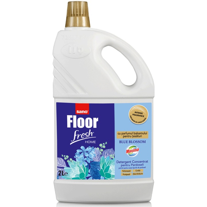 Почистващ препарат за под Sano Floor Fresh Home, Blue Blossom, 2 л