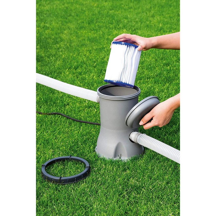 Set 2 filtre pentru piscina tip II, Bestway, 2006/3028 L/H, 530/800 gal, diamentru 10.6cm, inaltime 13.6cm