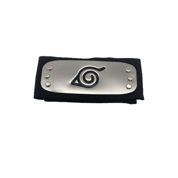 Bandana Naruto, 91 cm, Frunza, simbol metalic, negru, Shop Like A Pro® Bandana Naruto, 91 cm, Frunza, simbol metalic, negru, Shop Like A Pro®