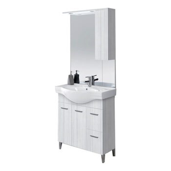 Mobilier de baie stativ Stella, 190x80x190 cm, lemn gri Mobilier de baie stativ Stella, 190x80x190 cm, lemn gri