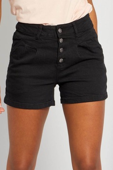 KIABI, Pantaloni din denim cu talie medie, Negru KIABI, Pantaloni din denim cu talie medie, Negru