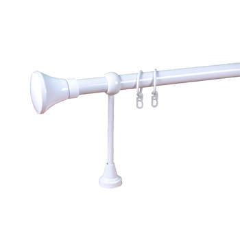 Set galerie simpla metalica lungime intre 0 si 50 cm, culoare alb, capete la alegere - design clasic Set galerie simpla metalica lungime intre 0 si 50 cm, culoare alb, capete la alegere - design clasic