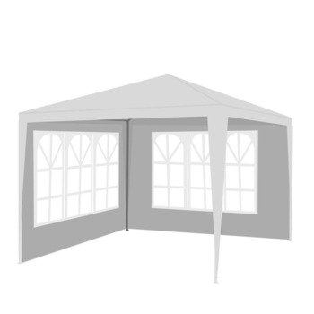 Pavilion/foisor de gradina, Zola®, cu 2 laterale, ferestre mari, alb, 3x3m Pavilion/foisor de gradina, Zola®, cu 2 laterale, ferestre mari, alb, 3x3m