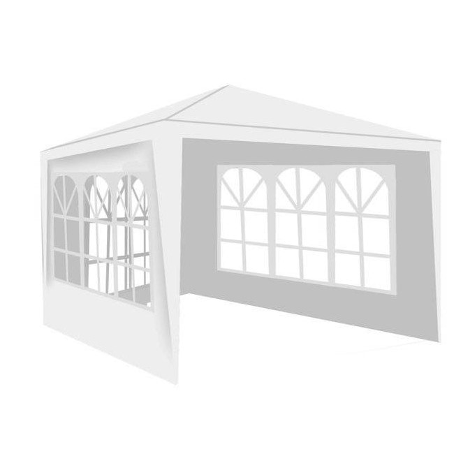 Pavilion/foisor de gradina, Zola®, cu 3 laterale, ferestre mari, alb, 3x3m