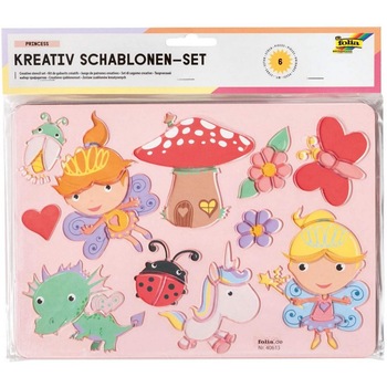 Set sabloane creative Princess, Folia Set sabloane creative Princess, Folia