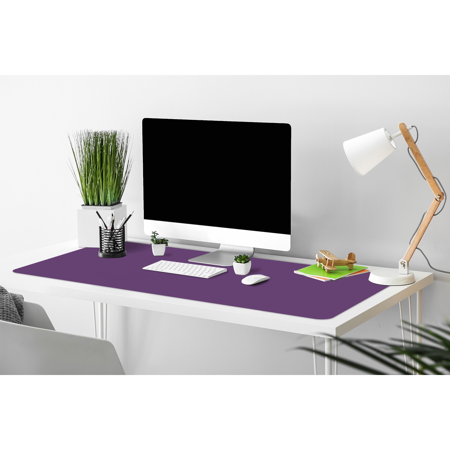 Mapa PVC pentru birou, Mov inchis, 100 cm x 50 cm ...
