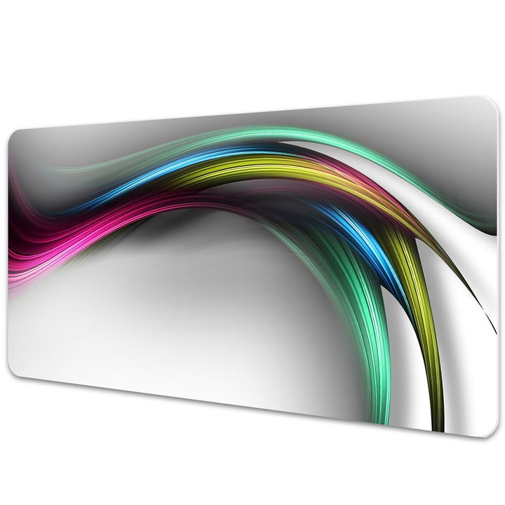 Mapa birou. protectie birou. Abstractie Linie Colorata. Multicolor. 90 cm x 45 cm. 010250300040100002256