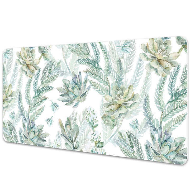 Mouse Pad Protectie Birou, model cu frunze, bmat-2558, 90x45cm