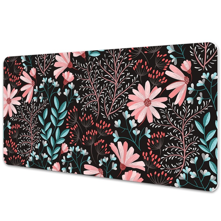 Mouse Pad Protectie Birou, model floral cu maci, bmat-2570, 120x60 cm