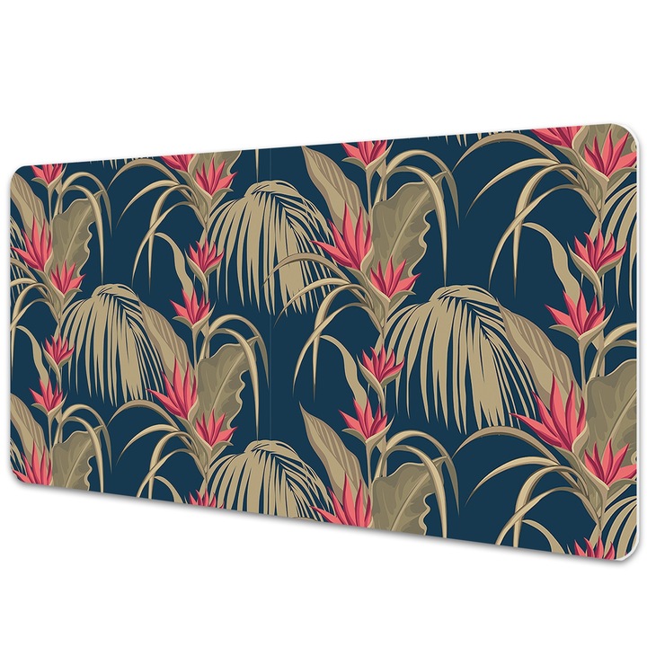 Mapa birou. protectie pentru birou. Palmieri Tropicali. Maro. 90 cm x 45 cm. 010250300040100010853
