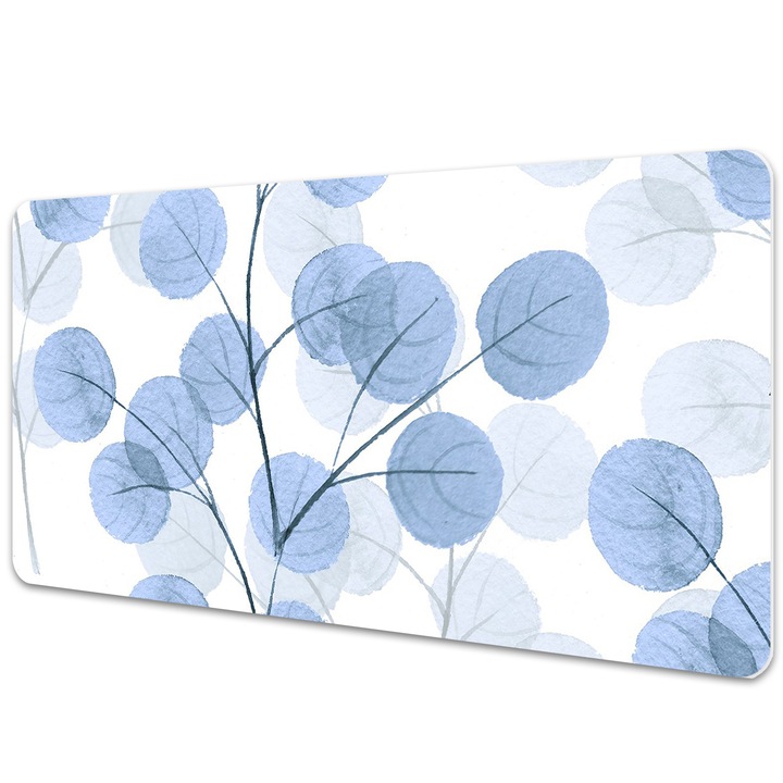 Mapa birou. protectie birou. Ramuri Cu Frunze. Albastru. 120 cm x 60 cm. 010250300030100010833